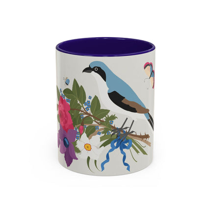 Bluebird & Butterfly Colorful Mugs – Spring Harmony & Delicate Beauty