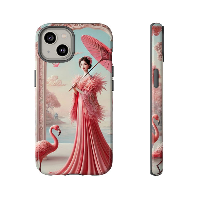 Petals, Porcelain, and Flamingos Phone Cases