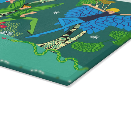 Enchanting Fairies of A Midsummer Night's Dream Glass Cutting Board