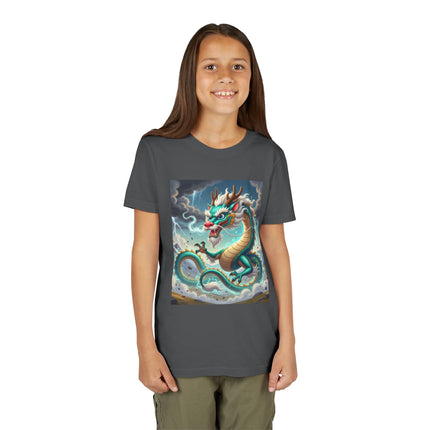 Tibetan Dragon in Battle Youth Short Sleeve Tee