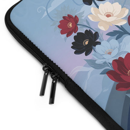 💌🌺 The Lady Of The Scarlet Love Letters Laptop Sleeve – Art Deco Floral Romance