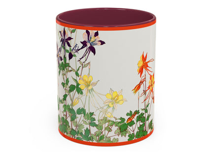 Aquilegia Flowers by Tanigami Kônan Colorful Mugs (11oz, 15oz)