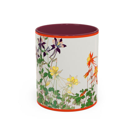 Aquilegia Flowers by Tanigami Kônan Colorful Mugs (11oz, 15oz)