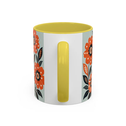 🧳🌼 The Grand Floral Voyage Colorful Mug – Art Deco Travel Elegance