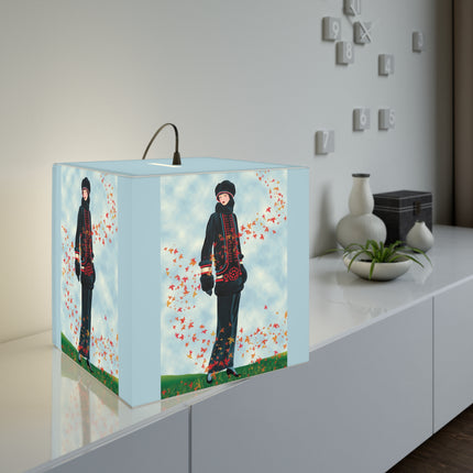 Elegance in Autumn Light Cube Lamp