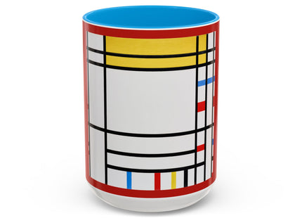 Place de la Concorde by Piet Mondrian Colorful Mugs (11oz, 15oz)