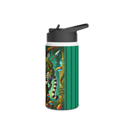 Silent Stripes Stainless Steel Water Bottle, Standard Lid