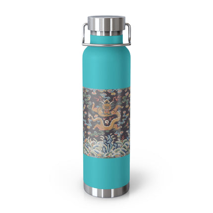 Rank Badge with Dragon with Deer Hooves Copper Vacuum Insulated Bottle, 22oz
