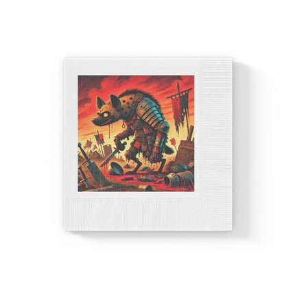 The Cunning Scavenger White Coined Napkins