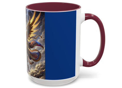 Valkyrie Descending Through Storm Colorful Mugs (11oz, 15oz)