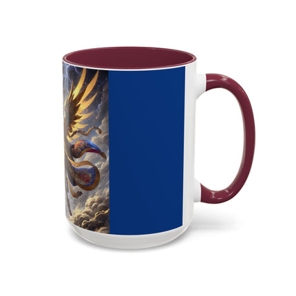 Valkyrie Descending Through Storm Colorful Mugs (11oz, 15oz)