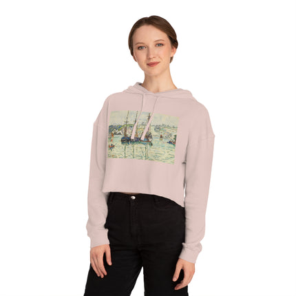 Le Trieux Paul Signac Women’s Cropped Hooded Sweatshirt