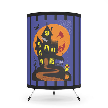 Halloween Night at the Haunted House Tripod Lamp