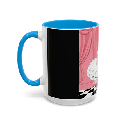 The Ladies Behind The Velvet Curtain Colorful Mugs – Art Deco Theatrical Elegance
