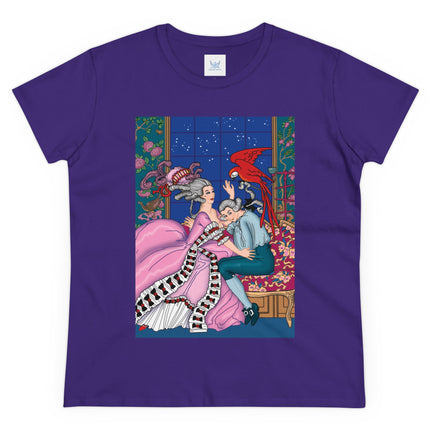 The Jealous Parrot by George Barbier Women's Midweight Cotton Tee