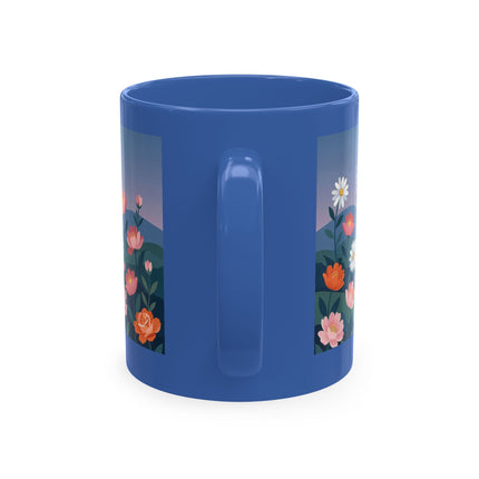 🌸🎭 The Lady Of The Floral Masquerade Garden Ceramic Mug – Art Deco Fashion Whimsy