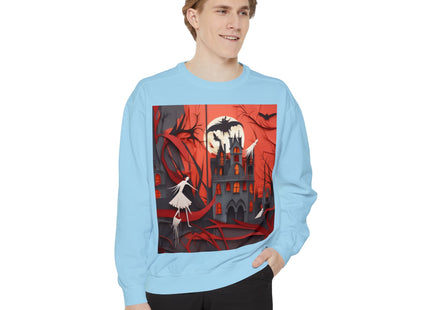 Halloween Night Scene Unisex Garment-Dyed Sweatshirt