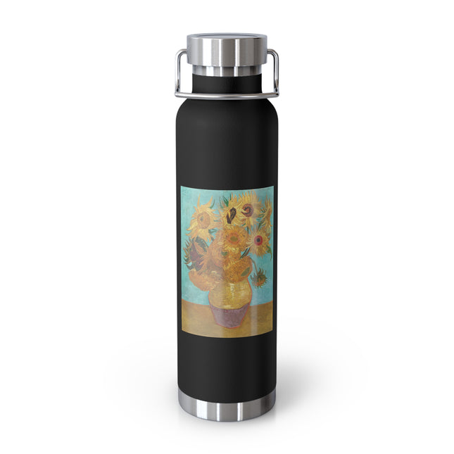 Vase with Twelve Sunflowers by Vincent Van Gogh Copper Vacuum Insulated Bottle, 22oz