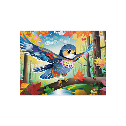 Baby Hawk Plays in Forest Fine Art Posters