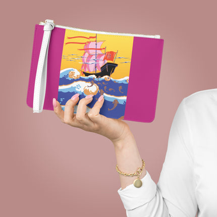 Golden Seas and Whimsical Dreams Clutch Bag