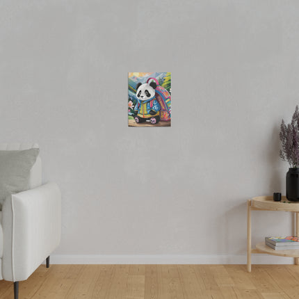 Baby Panda Matte Canvas, Stretched, 0.75"