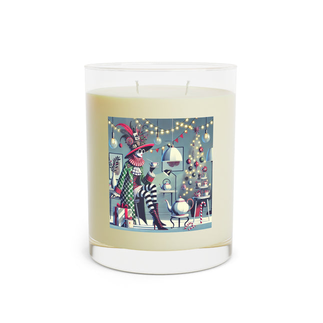 Whimsical Christmas Tea Party Scented Candle - Full Glass, 11oz