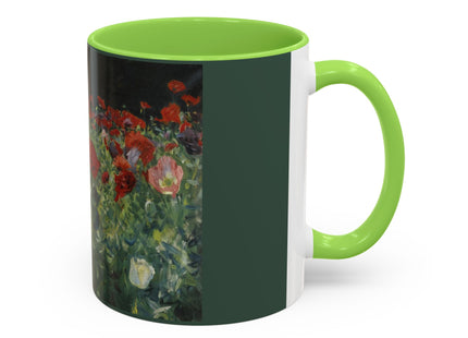 A Study of Poppies for Carnation, Lily, Lily, Rose by John Singer Sargent Colorful Mugs (11oz, 15oz)