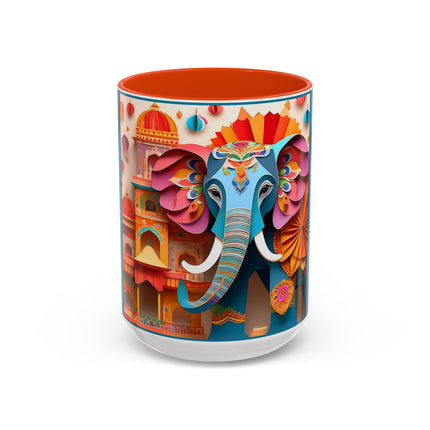 Elephant at an Autumn Festival Colorful Mugs (11oz, 15oz)