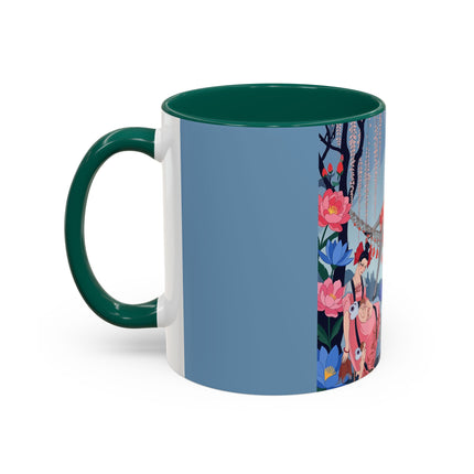 The Ladies Of The Enchanted Hammock Colorful Mugs – Art Deco Whimsical Garden Elegance