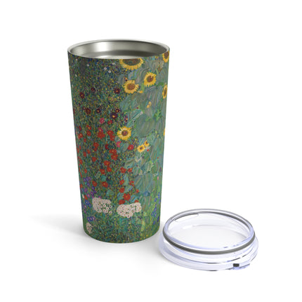Farm Garden with Sunflowers by Gustav Klimt Tumbler 20oz