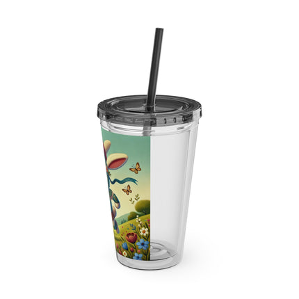 Rabbit Gladiator Sunsplash Tumbler with Straw, 16oz