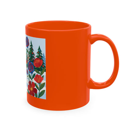 🌹🎄 The Lady Of The Holiday Roses Ceramic Mug – Art Deco Christmas Elegance