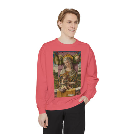 Madonna and Child by Carlo Crivelli Unisex Garment-Dyed Sweatshirt