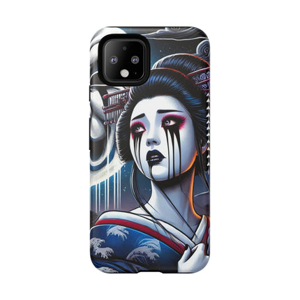 Geisha’s Black Ink Tears Phone Cases