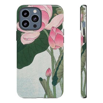 Blooming Lotus Flowers by Ohara Koson Phone Cases