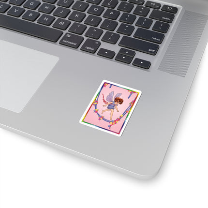 A Playful Fairy Jumps Rope Kiss-Cut Stickers (4 Sizes)
