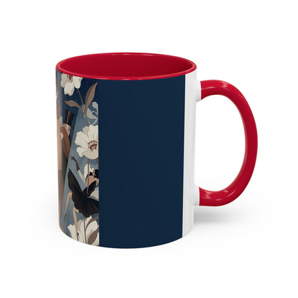 🌸✨ The Midnight Magnolia Masquerade Colorful Mug – Art Deco Nocturne