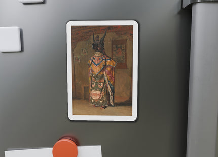 A Buddhist Lama at a Feast at Pemionchi Monastery by Vasily Vereshchagin Die-Cut Magnets (5 Sizes)