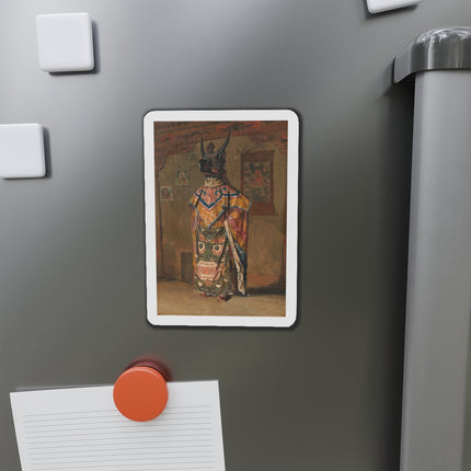 A Buddhist Lama at a Feast at Pemionchi Monastery by Vasily Vereshchagin Die-Cut Magnets (5 Sizes)