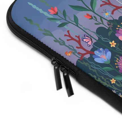 🐠🌸 The Lady of the Underwater Garden Laptop Sleeve – Art Deco Aquatic Fantasy