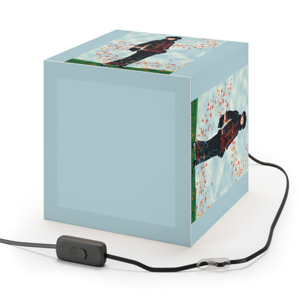 Elegance in Autumn Light Cube Lamp