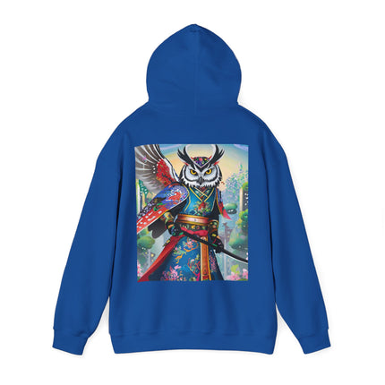 Cyberpunk Samurai Owl – Heavy Blend™ Hooded Sweatshirt