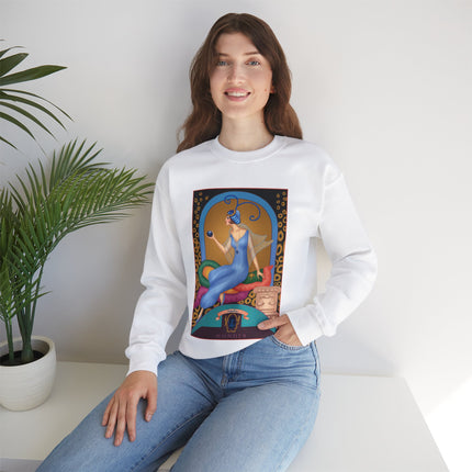 September & Sapphire (from the Gem Series) by Sofia Chiostri Heavy Blend™ Crewneck Sweatshirt