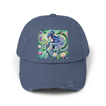 Fairy of the Koi Pond Unisex Distressed Cap