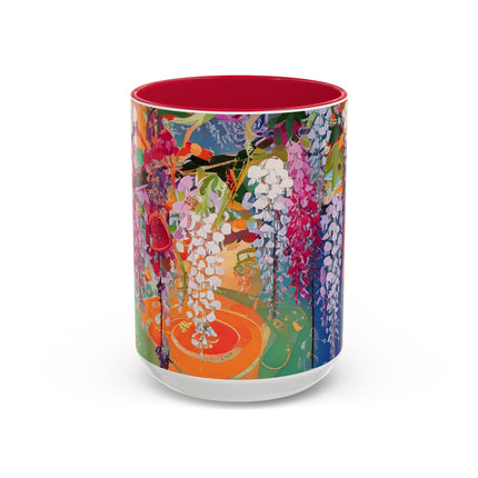 Golden Wisteria Elegance Colorful Mugs (11oz, 15oz)