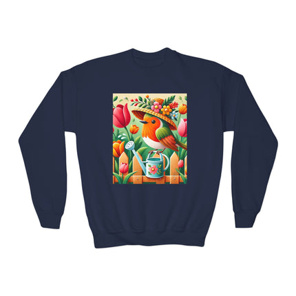 The Little Garden Tender Youth Crewneck Sweatshirt – Sunshine, Sweetness & Blooming Imagination