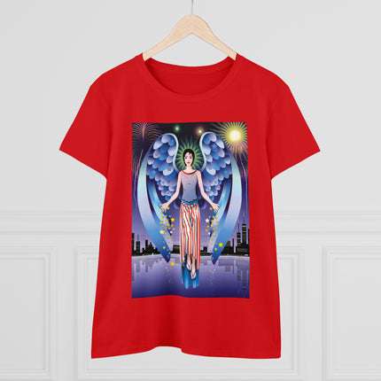 Celestial Symphony Women's Midweight Cotton Tee
