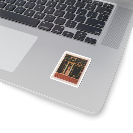 The most beautiful walls in Pompeii Pl.04 by Victor Steeger Kiss-Cut Stickers (4 Sizes)