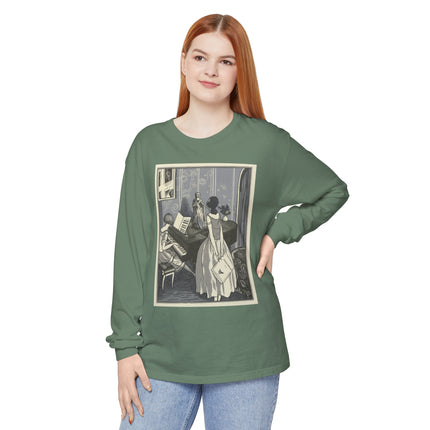 Piano et chant by Fernand Siméon Garment-dyed Long Sleeve T-Shirt