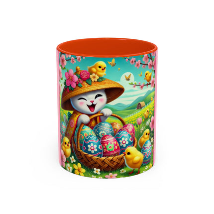 Geisha Kitten’s Easter Delight Colorful Mugs (11oz, 15oz)